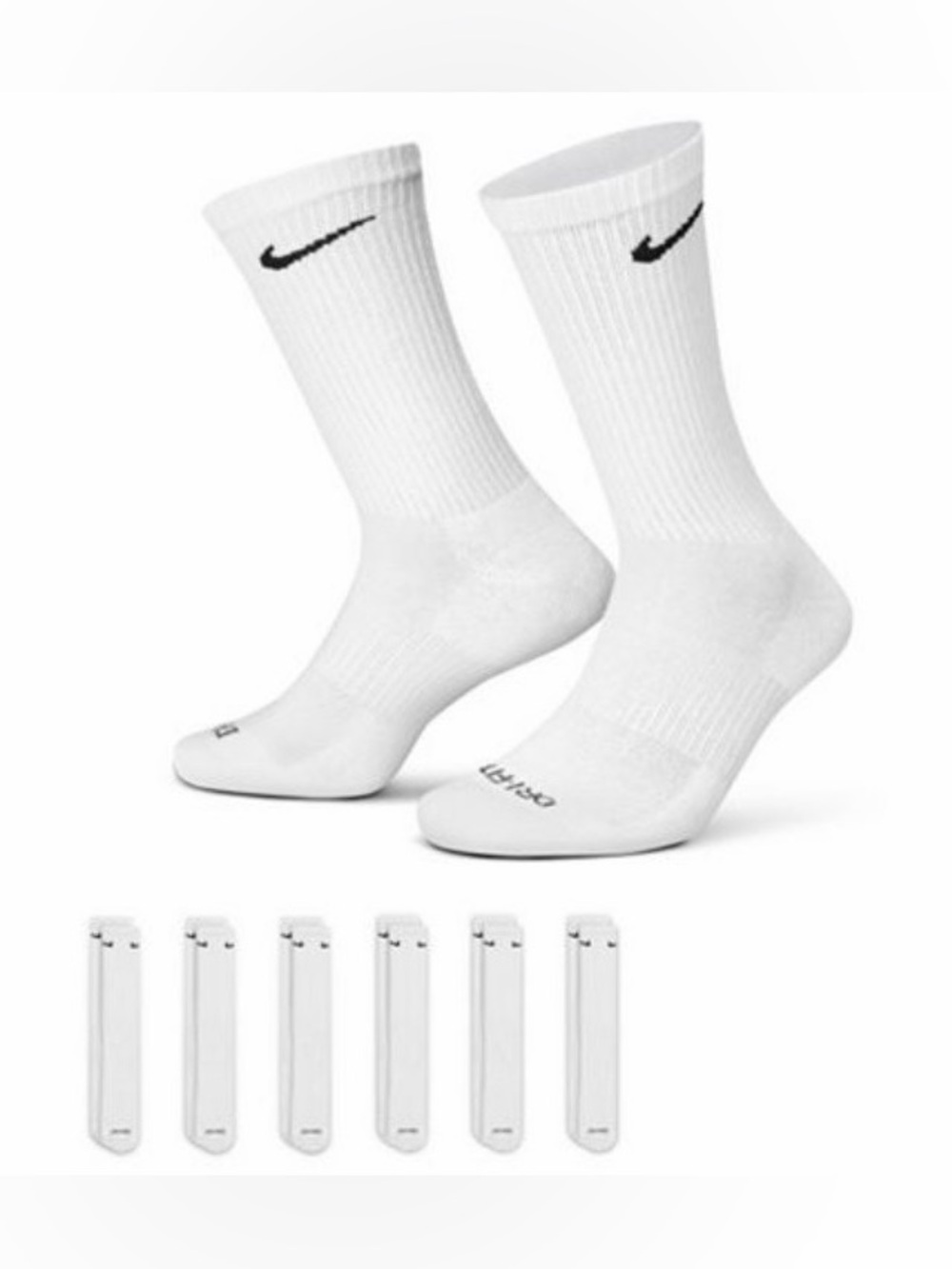 🧦Nike Men’s 6-Pack Everyday Plus Cushion Crew 🧦 ~Size 6-8 🆕 w/out tags